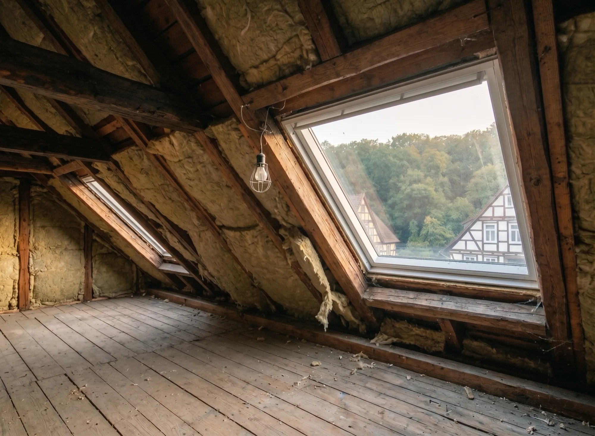 Dachgeschoss vor dem Ausbau